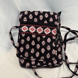 Vera Bradley Mini Hipster Crossbody in Vintage Classic Black Pattern